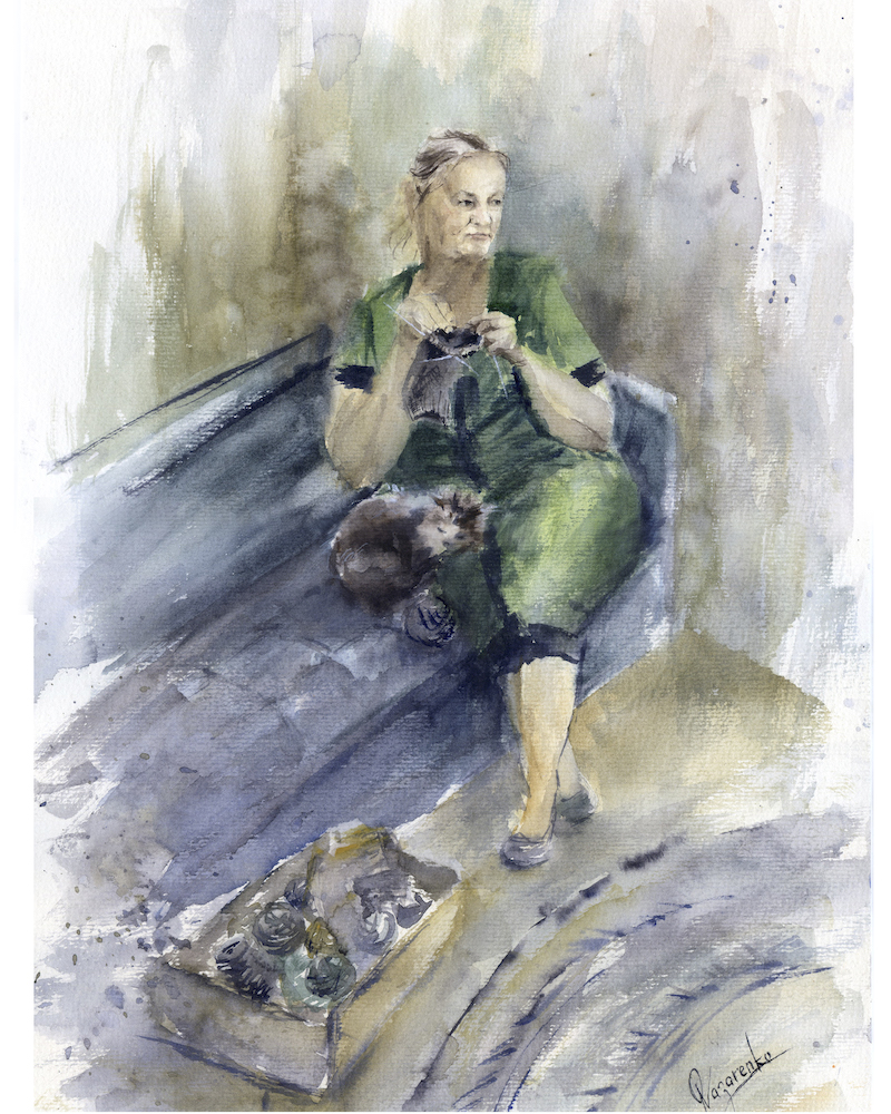The one that gives warmth. Olha Nazarenko. Watercolor painting on paper